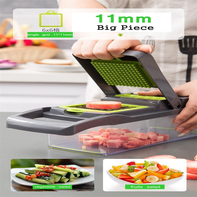 Vegetable Cutter Plastic Basket Slicer Fruit