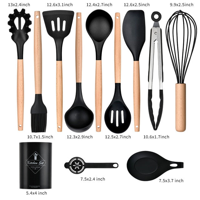 Silicone Kitchenware Utensils Set