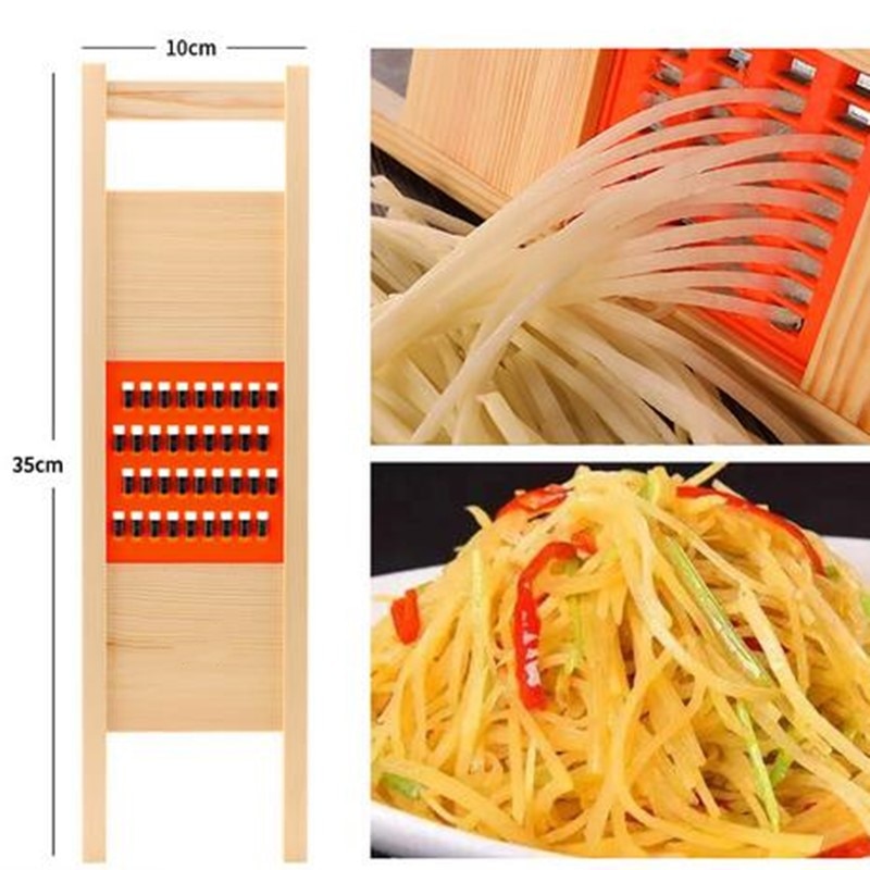 Wooden Potato Grid Slicer Vegetable