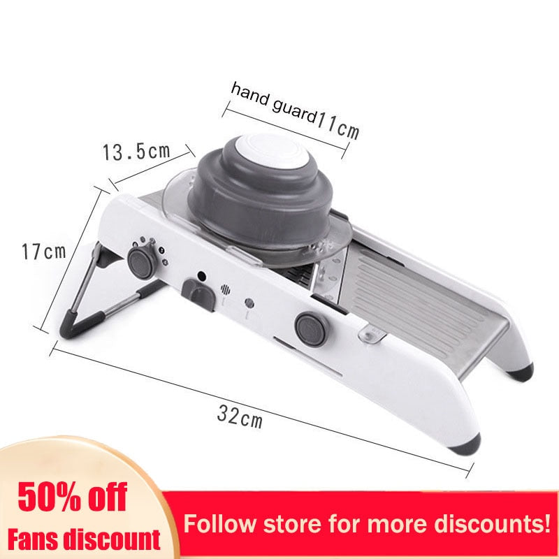 Adjustable Vegetable Fruit Cutter Slicer Manual Shredder