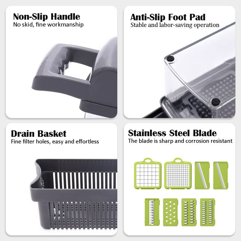 Vegetable Cutter Potato Grater Chopper Slicer Peeler