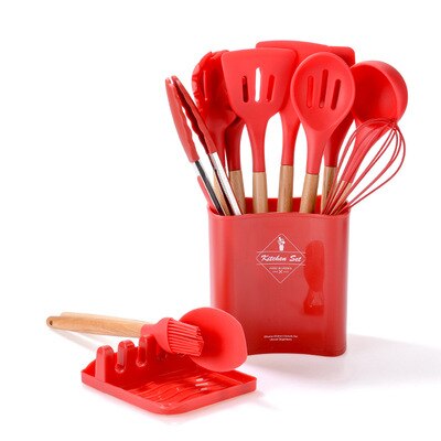 Silicone Cooking Utensils Set Non-Stick Spatula