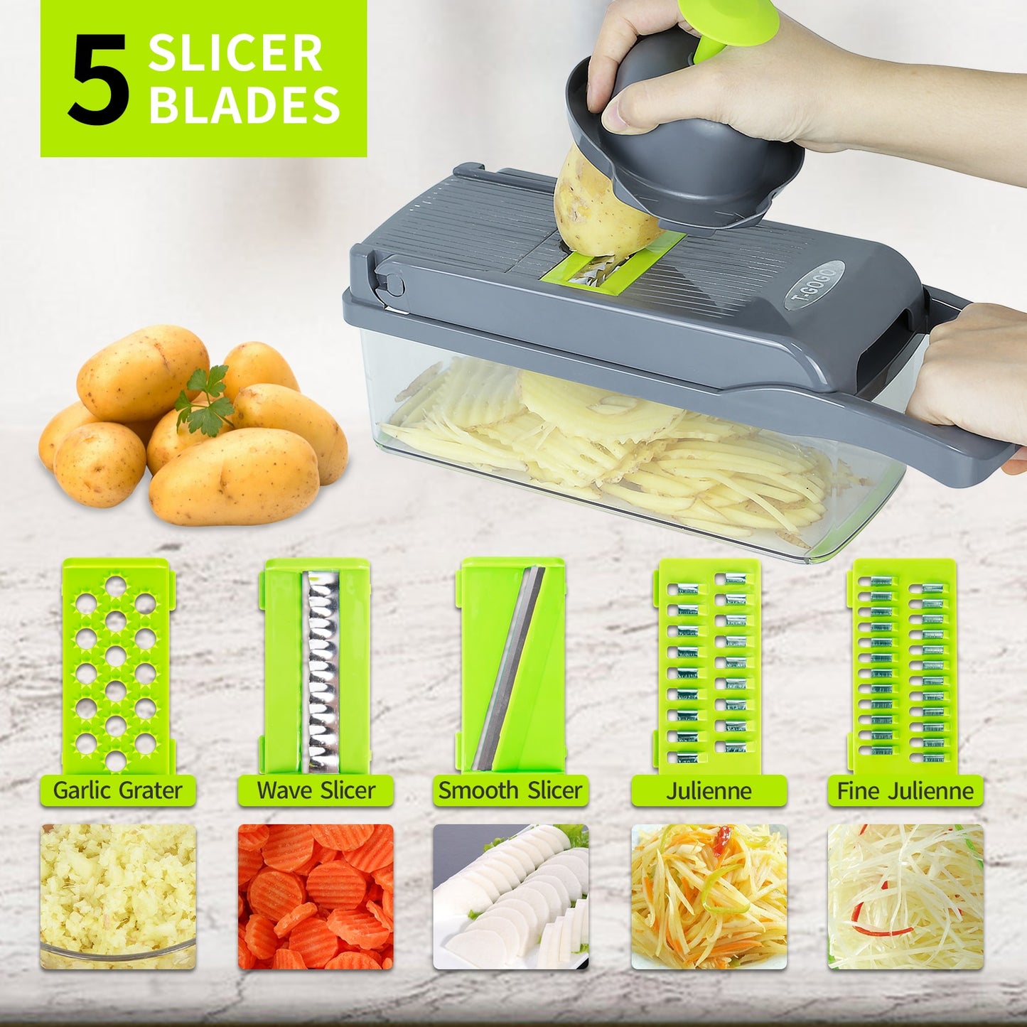 Multifunctional Vegetable Cutter Fruit Slicer Grater