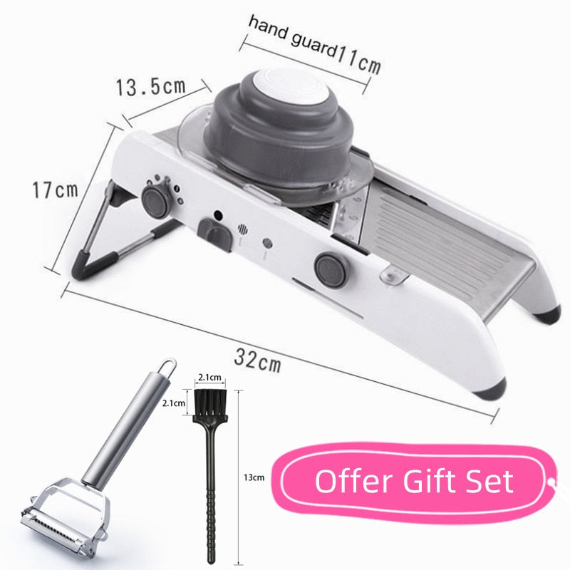 Adjustable Vegetable Fruit Cutter Slicer Manual Shredder