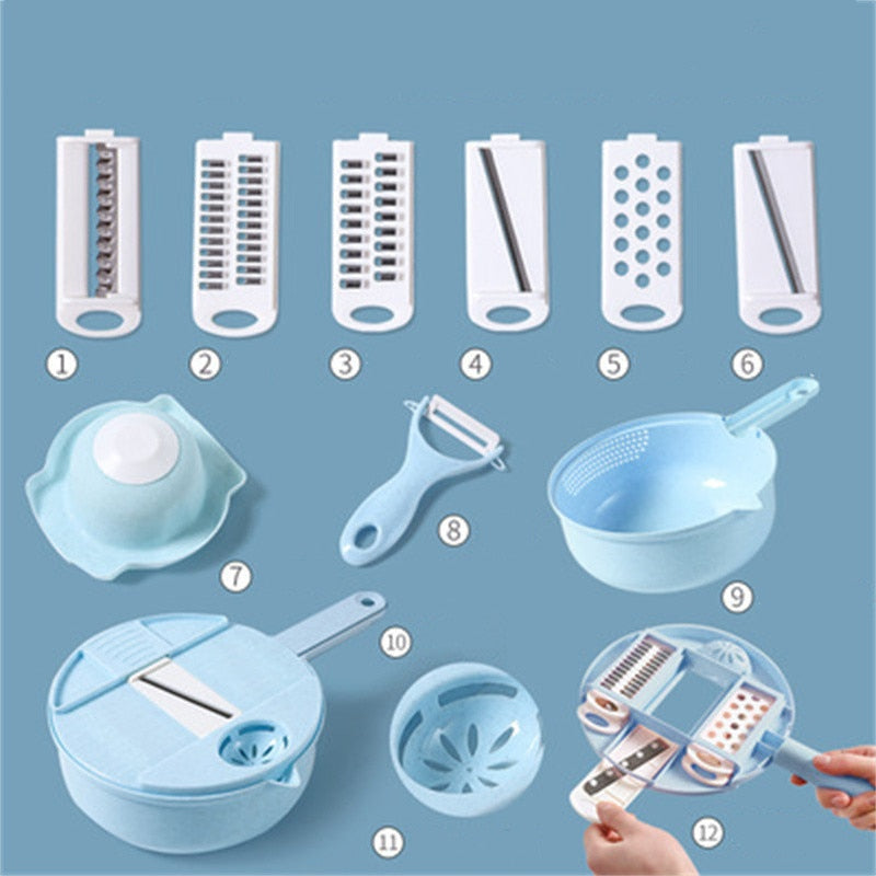 Vegetable Cutter Plastic Basket Slicer Fruit