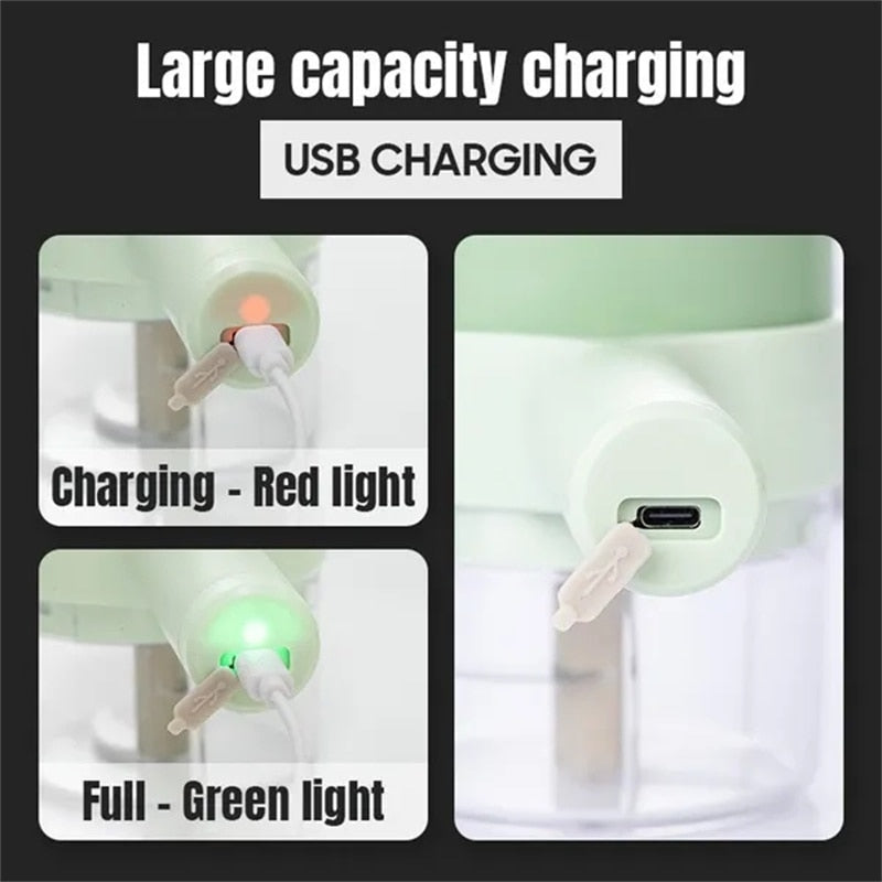 4 In 1 Handheld Electric Vegetable Cutter Set