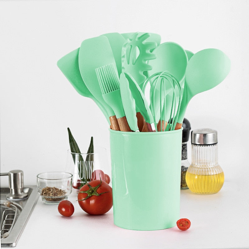 12Pieces Kitchen Silicone Cooking Utensils Set