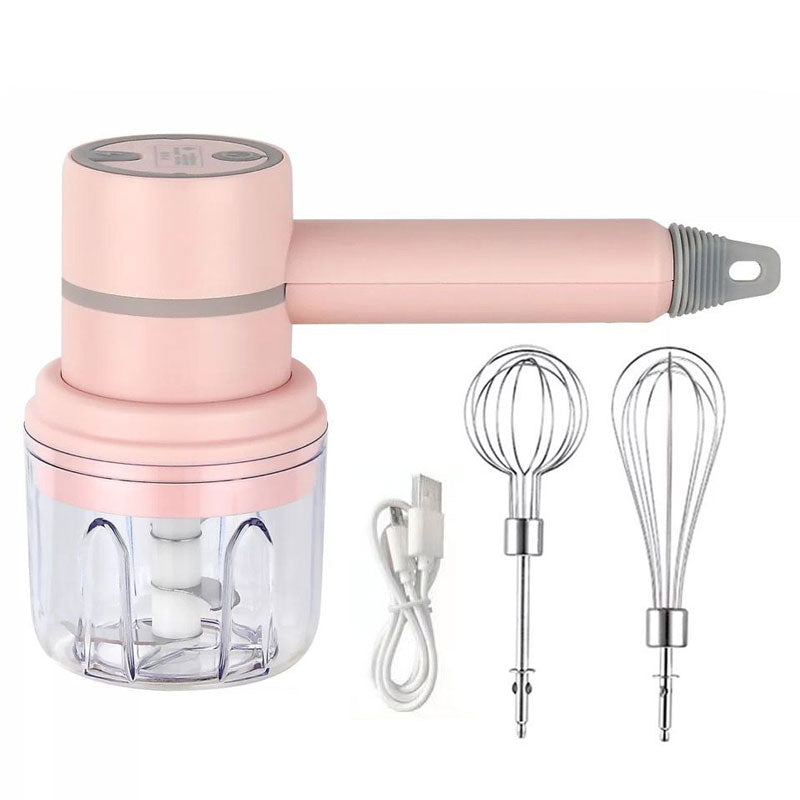 Wireless Electric Garlic Chopper Masher Whisk Egg