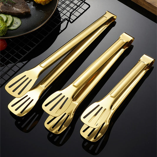 Gold BBQ Food Tongs Steak Clip