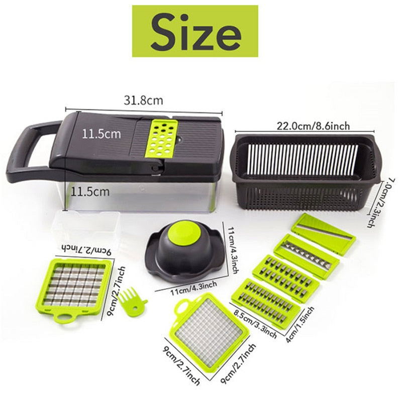 Vegetable Cutter Plastic Basket Slicer Fruit