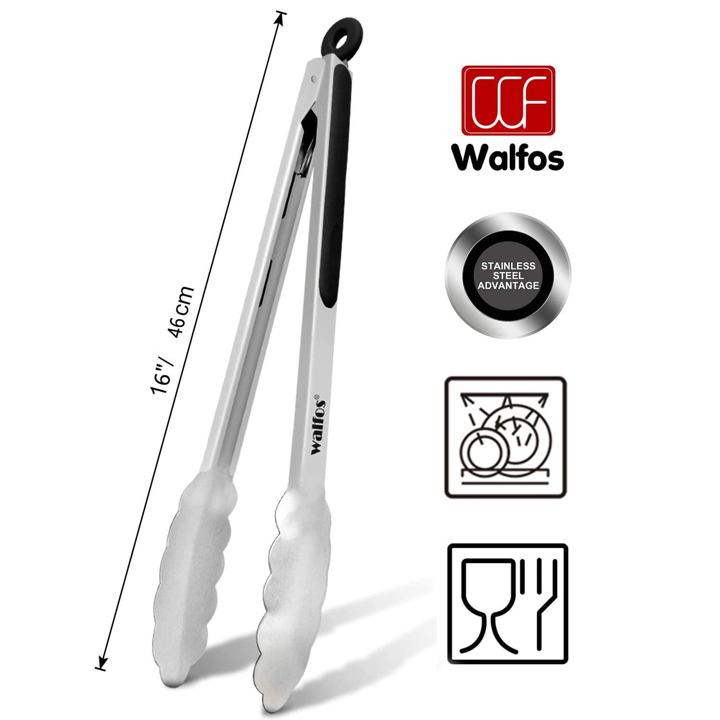 Extra Long Stainless Steel Tongs