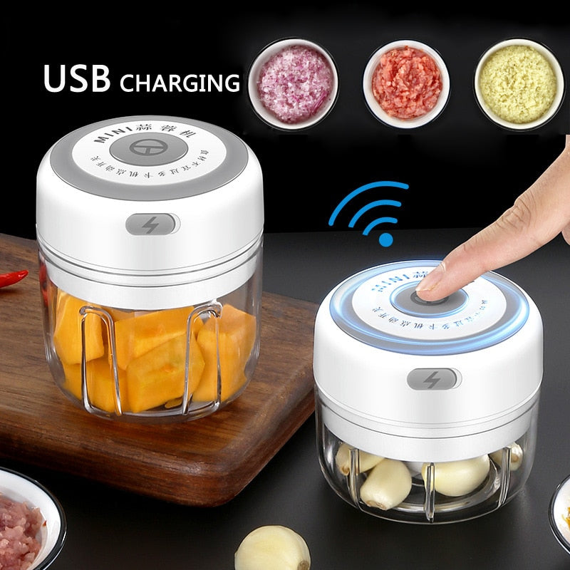 Electric Garlic Chopper Mincer Mini