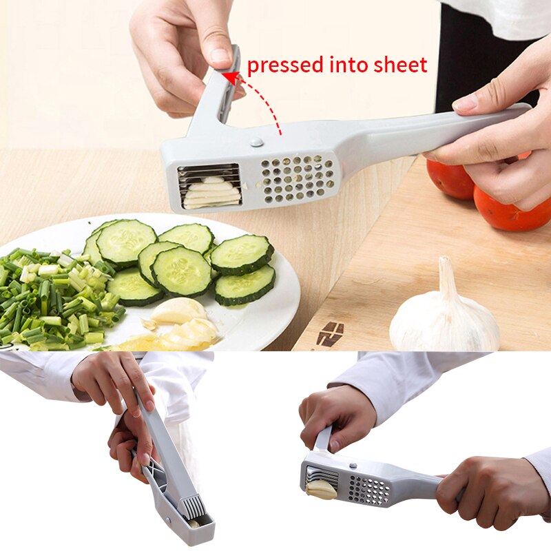 Stainless Steel Garlic Press Crusher