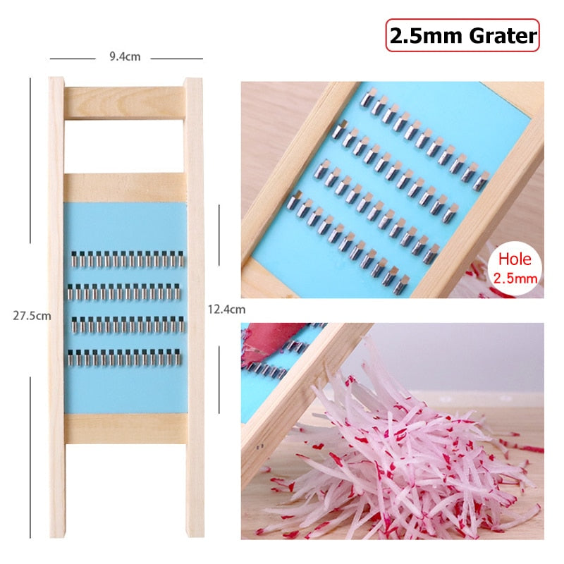 Wooden Potato Grid Slicer Vegetable Grater