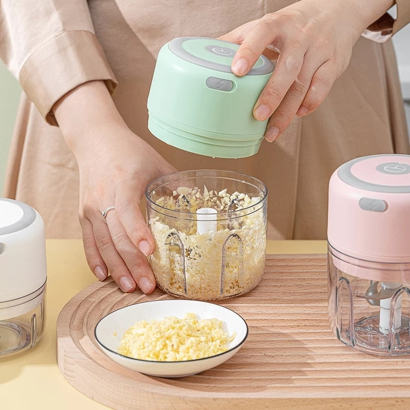 Mini Electric Garlic Chopper USB Charging Ginger