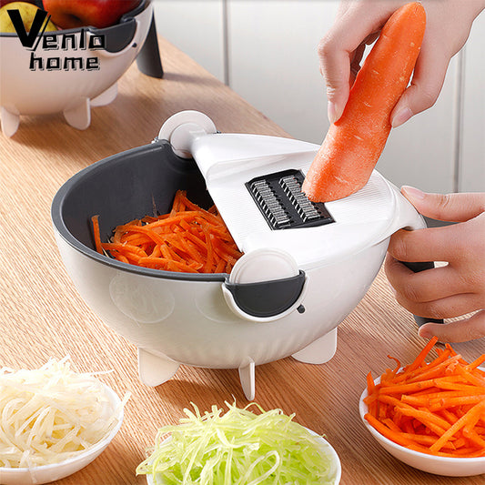 Multifunctional Vegetable Slicer 9 In 1 Rotate