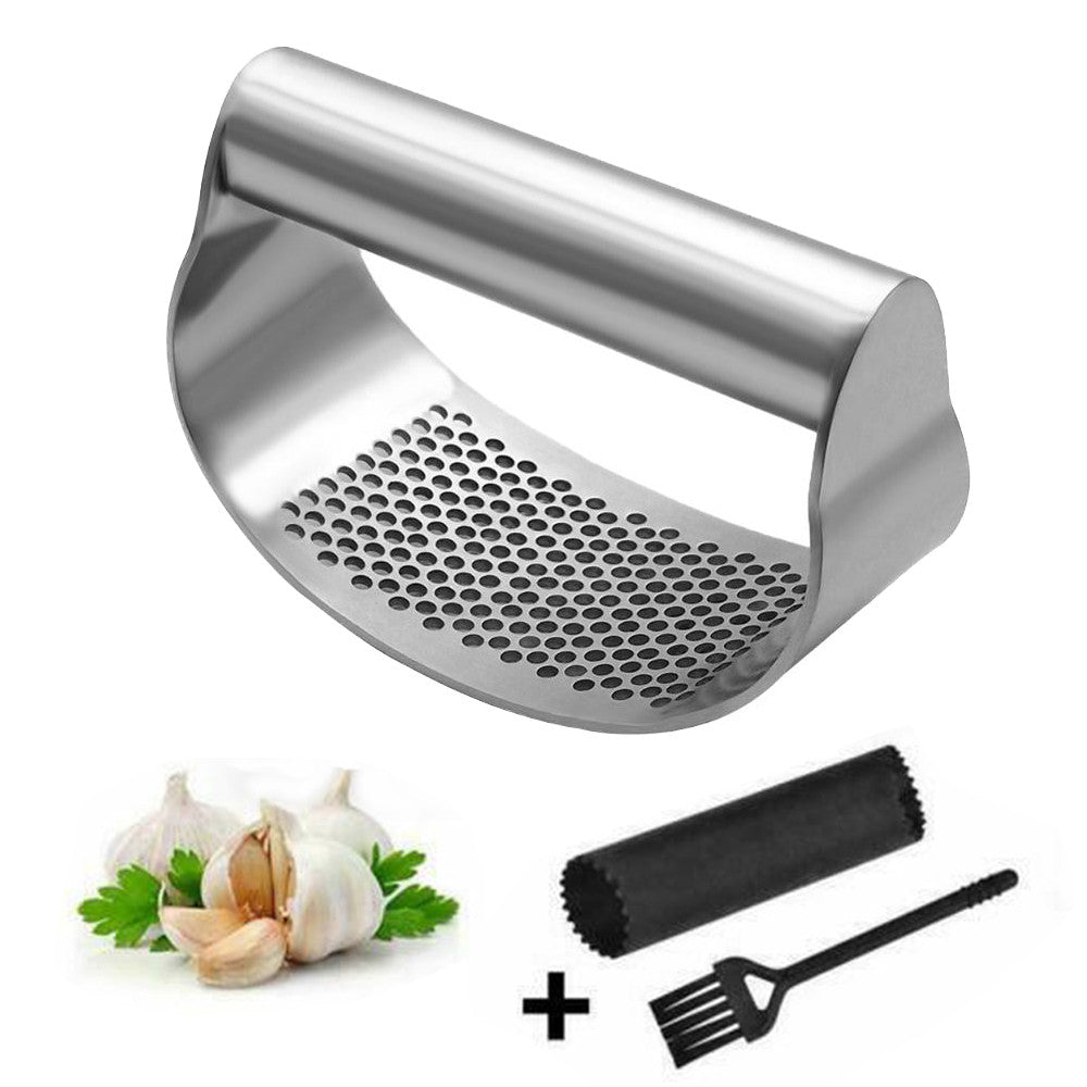 Stainless Steel garlic press garlic rolling