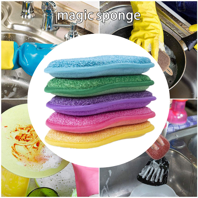Scrub Sponges for Dishes Non-Scratch Microfiber
