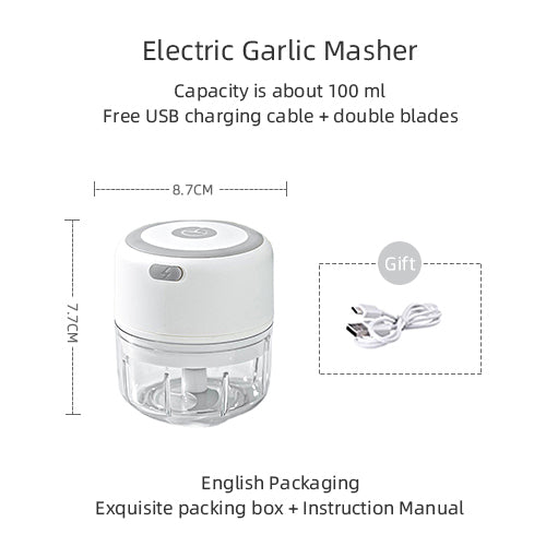 Mini Electric Garlic Chopper USB Charging