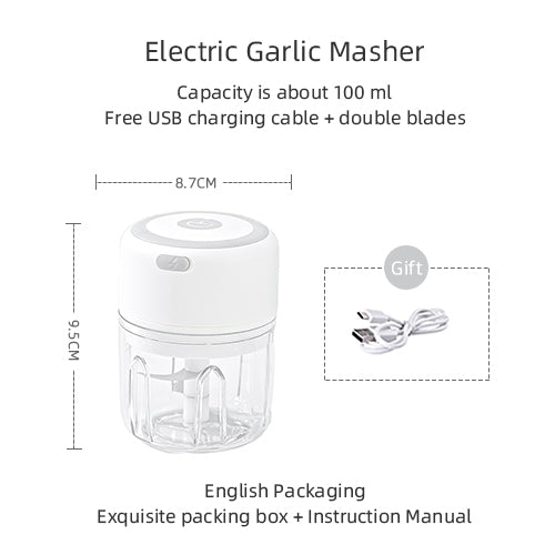 Mini Electric Garlic Chopper USB Charging