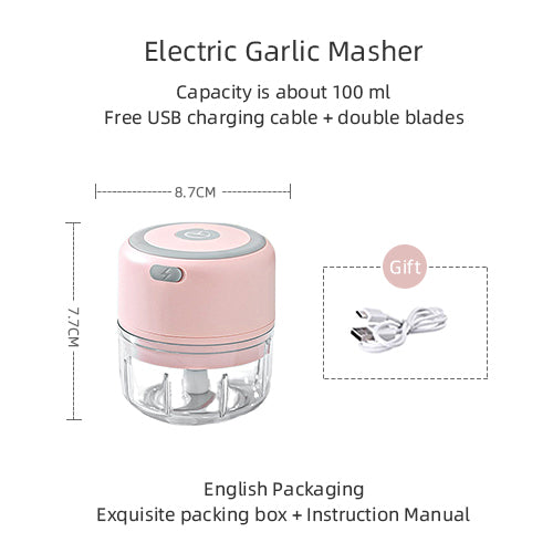 Mini Electric Garlic Chopper USB Charging