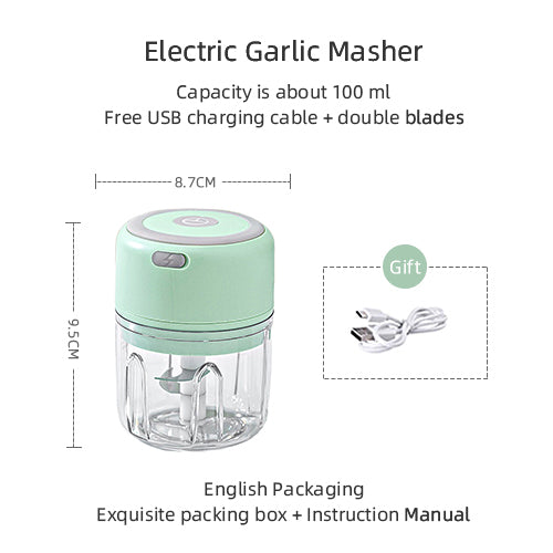 Mini Electric Garlic Chopper USB Charging
