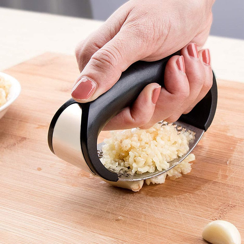 1PC Stainless Garlic Press Manual Garlic Grinder