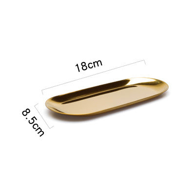 Stainless Steel Gold Storage Tray Fruit
