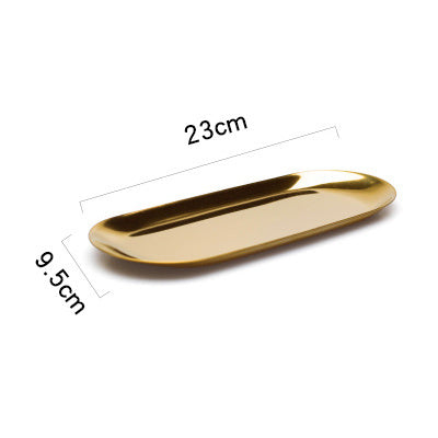 Stainless Steel Gold Storage Tray Fruit