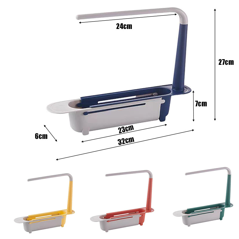 Telescopic Sink Drain Rack Soap Sponge Holder