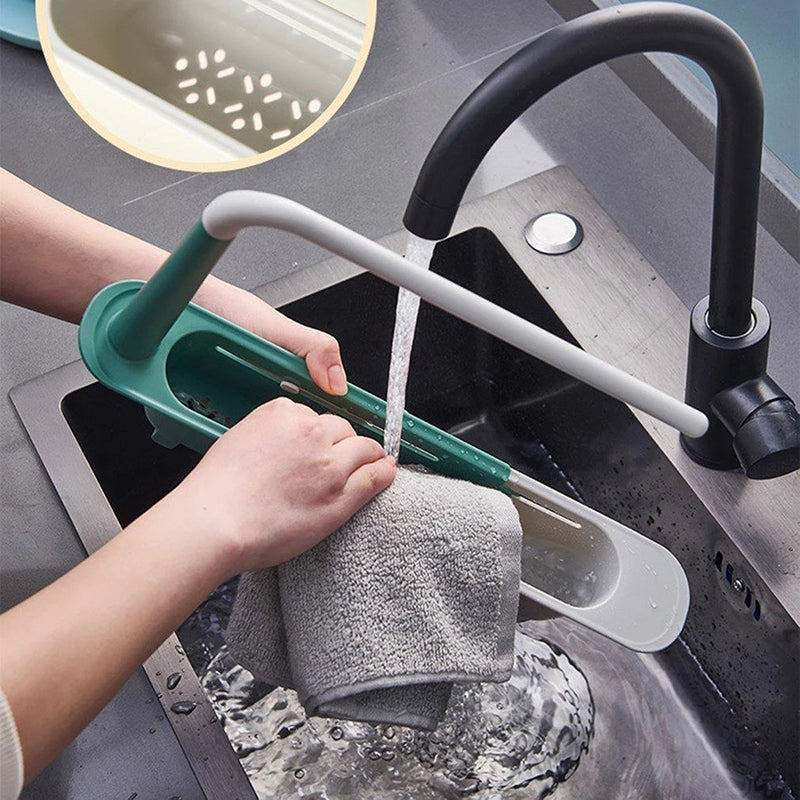 Telescopic Sink Drain Rack Soap Sponge Holder