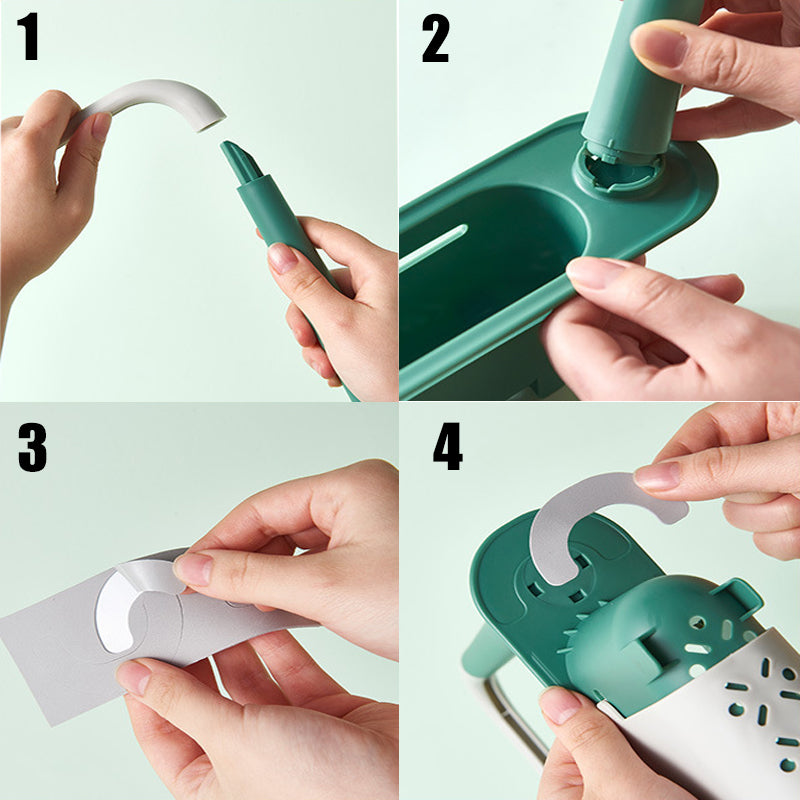 Telescopic Sink Drain Rack Soap Sponge Holder