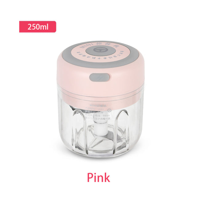 100/250ml Electric Mini Garlic Crusher Portable Chopper