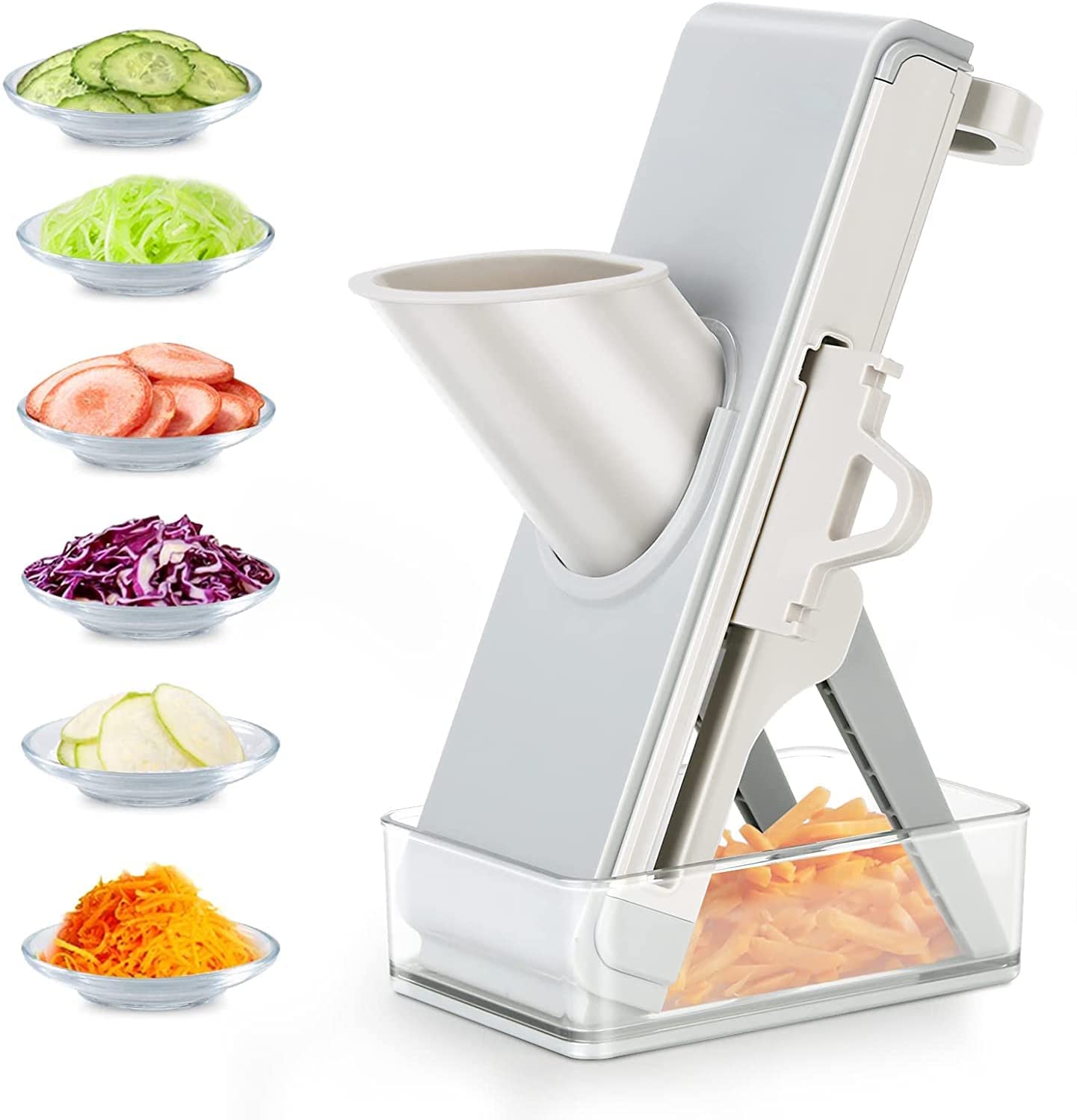 Multifunctional manual vegetable slicer