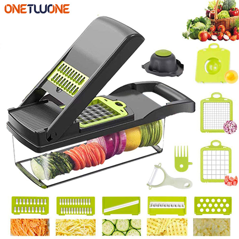 Vegetable Chopper Mandoline Slicer With Big Container