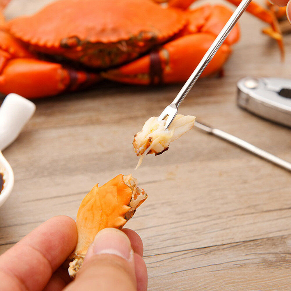 Stainless Steel Seafood Crab Fork And Spoon,  Kitchen Utensils