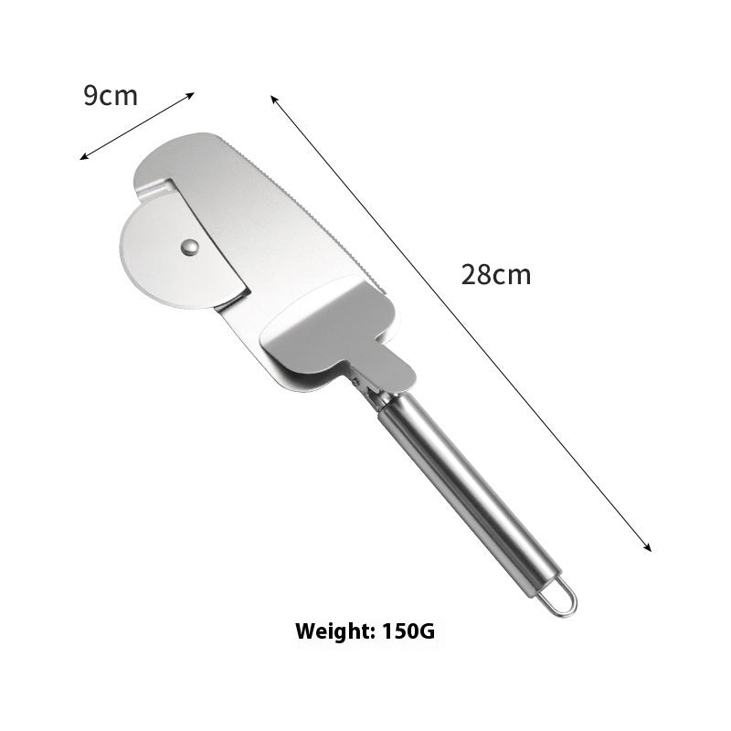 3-in-1 Pizza Cutter With Hanging Holes Labor-Saving Rolling Cutter