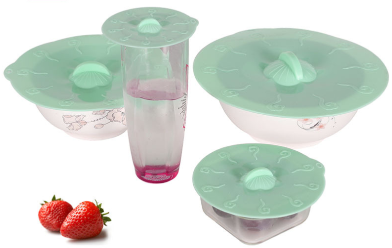 4pcs Silicone Suction Lid Sealed Cover