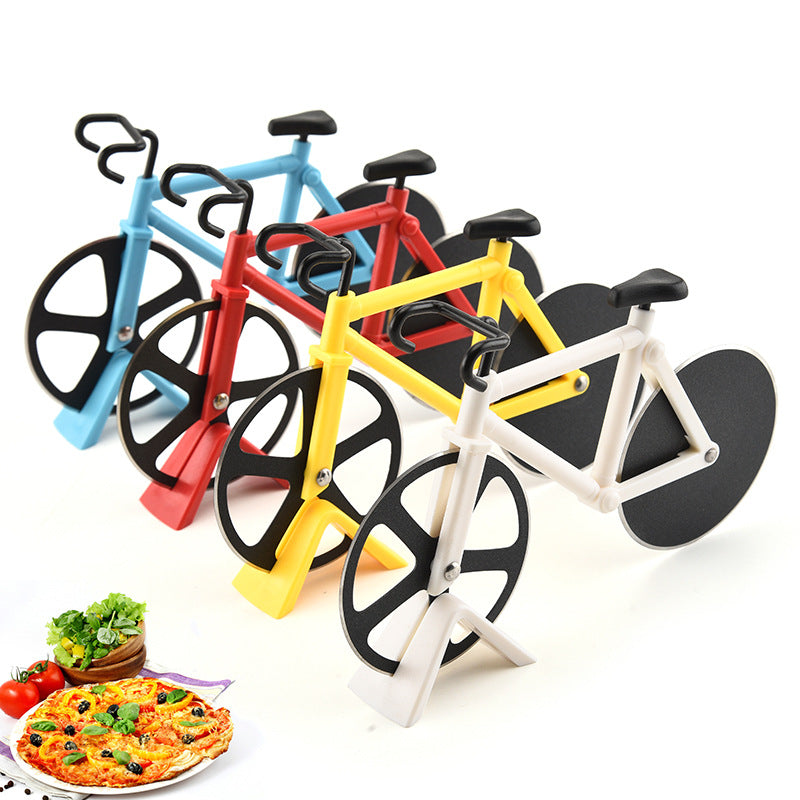 Pizza Cutter Stainless Steel Bicycle Shape Wheel Bike Roller Pizza