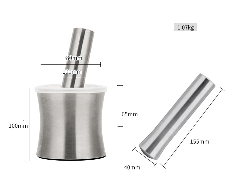 Kitchen 304 stainless steel garlic masher grinder