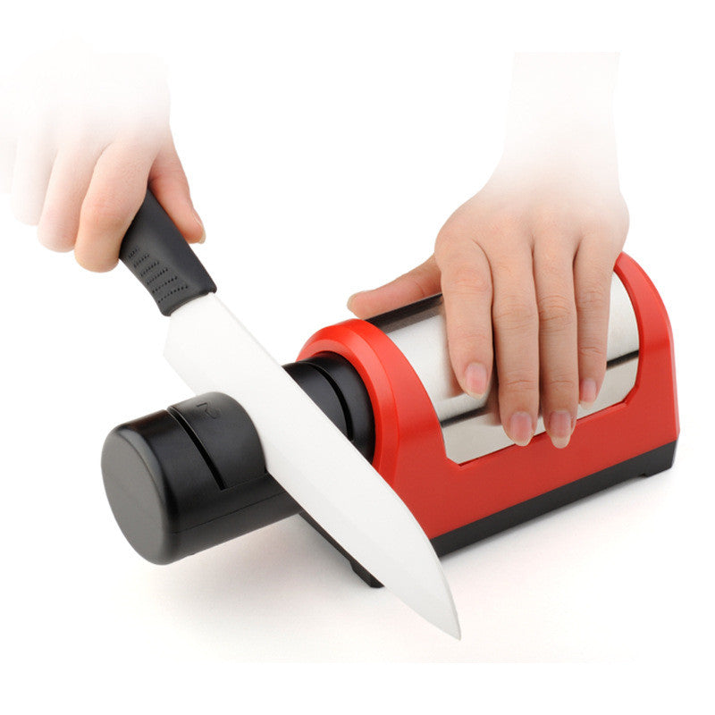Quick And Automatic Sharpening Of Ceramic Knife With Fixed Angle