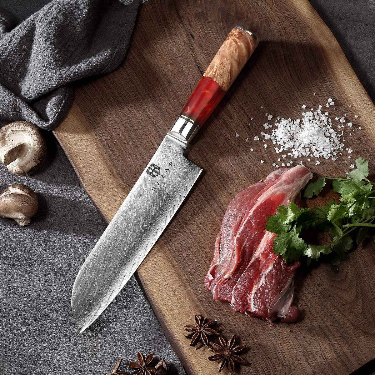 Damascus Chef's Knife Western Kitchen Knife Slicing Knife Chopping Knife