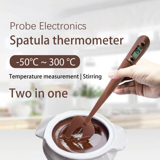 Digital Cooking Thermometer Double Use Silicone Scraper