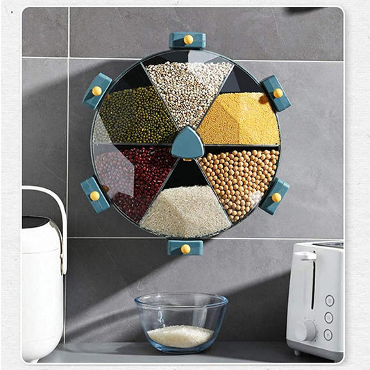 Wall-Mounted Grain Dispenser Compartments Dry Food Dispenser