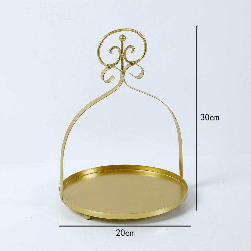 Wrought Iron Cake Stand Cake Dessert Pastry Fruit Display Tray