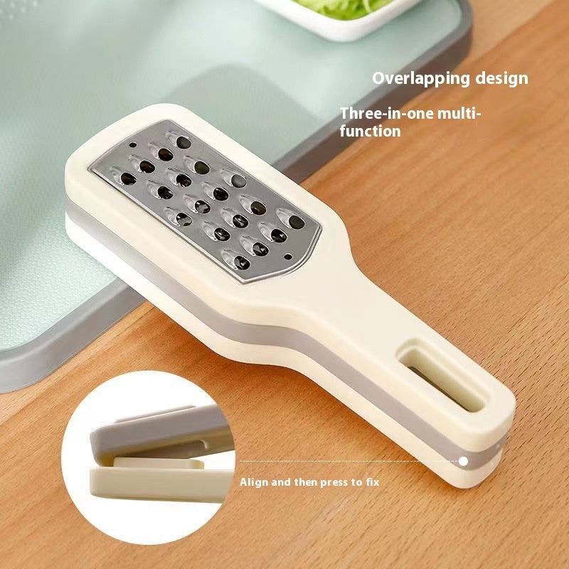 3 In 1 Cheese Grater Portable Handheld Stainless Steel Vegetable Grater