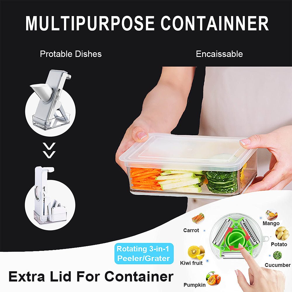 Mandoline Food Slicer Adjustable 3 In 1 Slicer For Kitchen Food Chopper