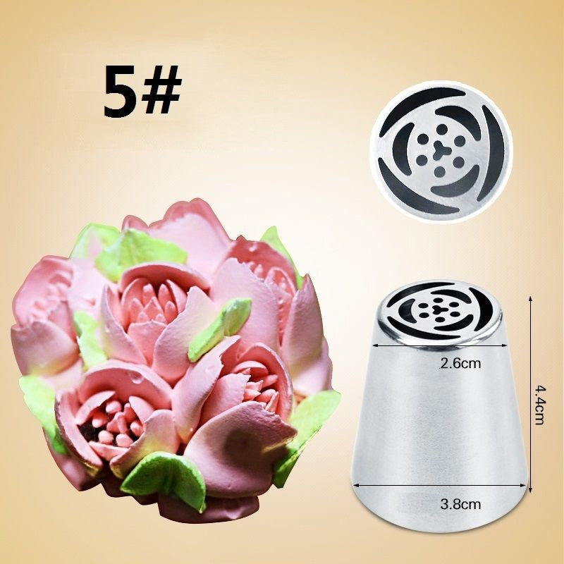 7 Pcs Cream Stainless Steel Russian Icing Piping Nozzle for polishing Pastry