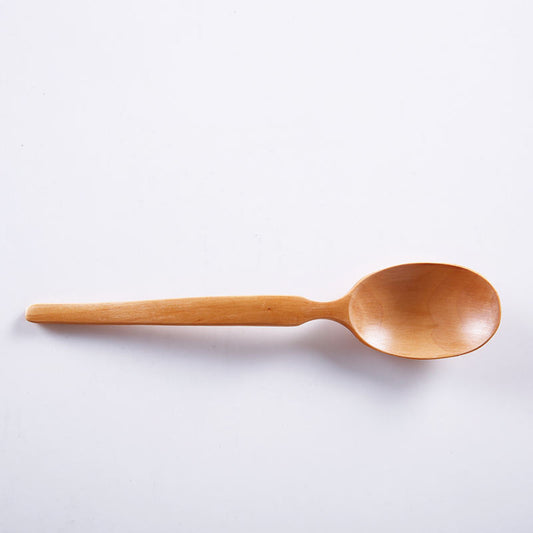 Cute Wooden Spoon Fork Long Handle Wood Products Fruit Soup Spoon