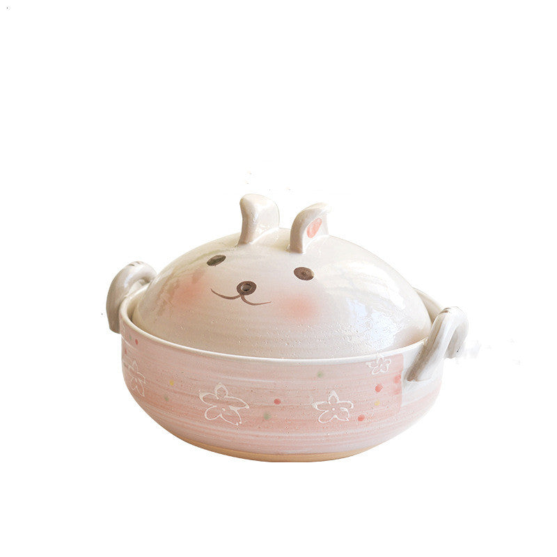 Pot stew pot household gas cartoon ceramic casserole